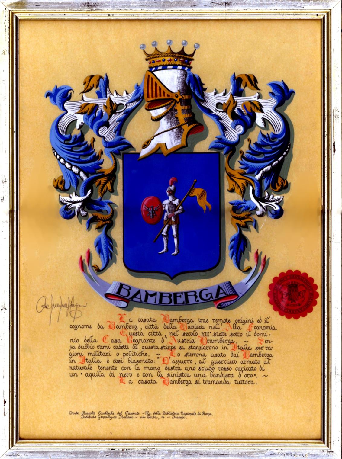 stemma casata Bamberga rid